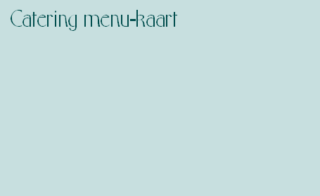 Catering menu-kaart